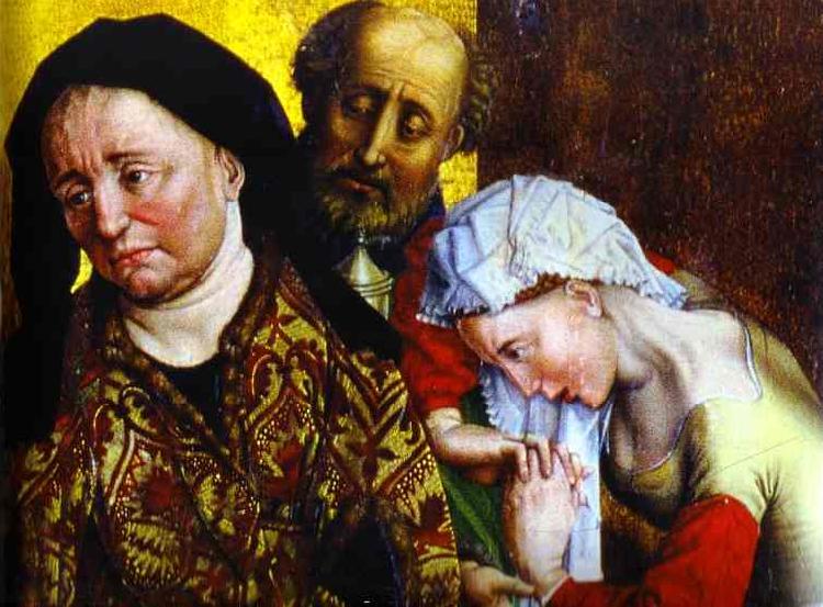 Rogier van der Weyden St. Mary Magdalene Nicodemus, and a Servant. Germany oil painting art